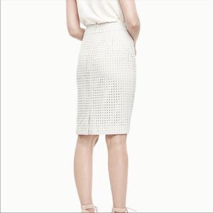 Ann Taylor Petite Cotton Eyelet Pencil Skirt